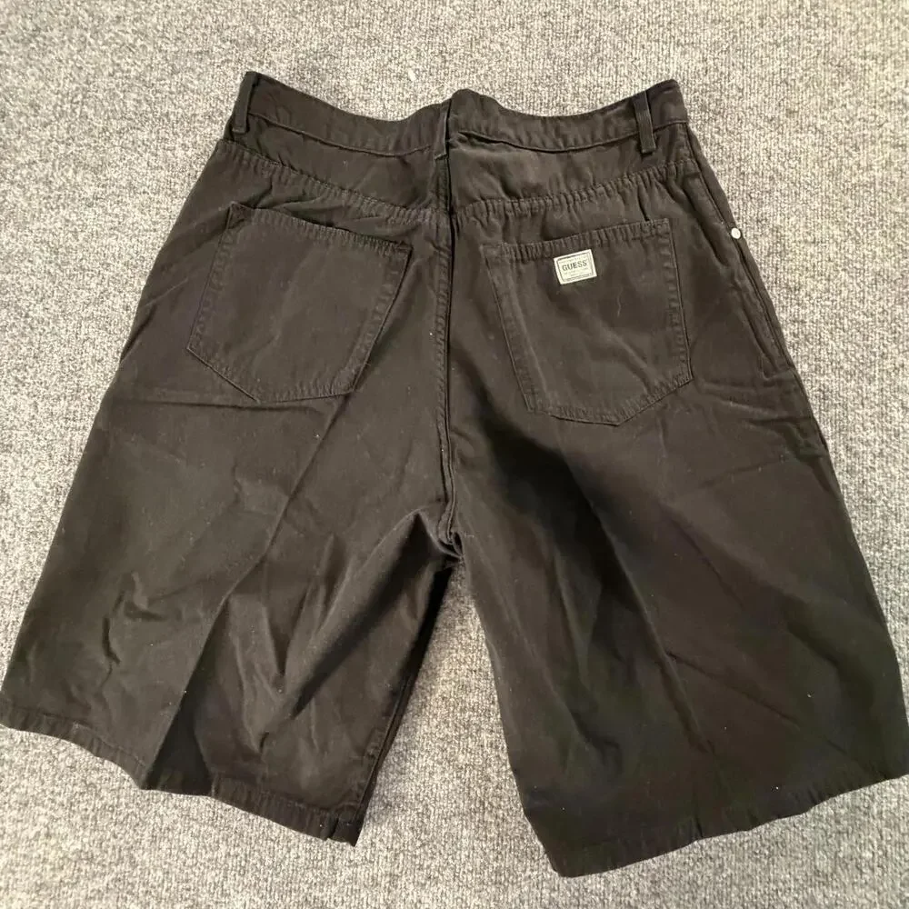Vintage Guess‎ Jeans USA Black Denim Shorts Men’s 34 90s Y2K #715
